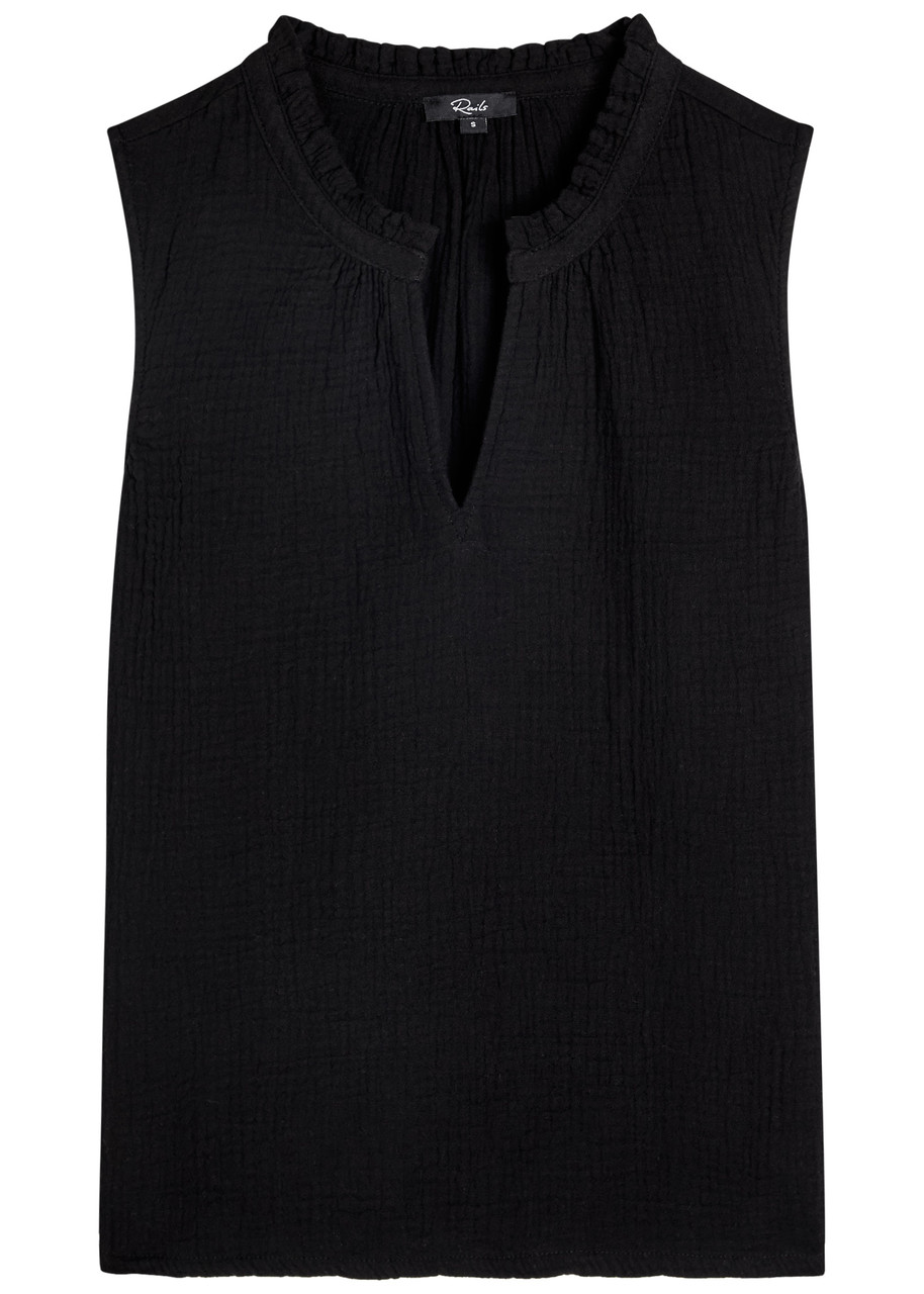 Rails Christy Gauze Top In Black