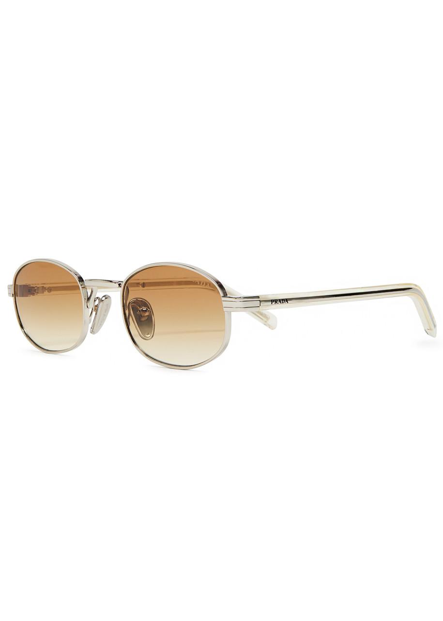 Prada Oval-frame Sunglasses - Silver - One Size