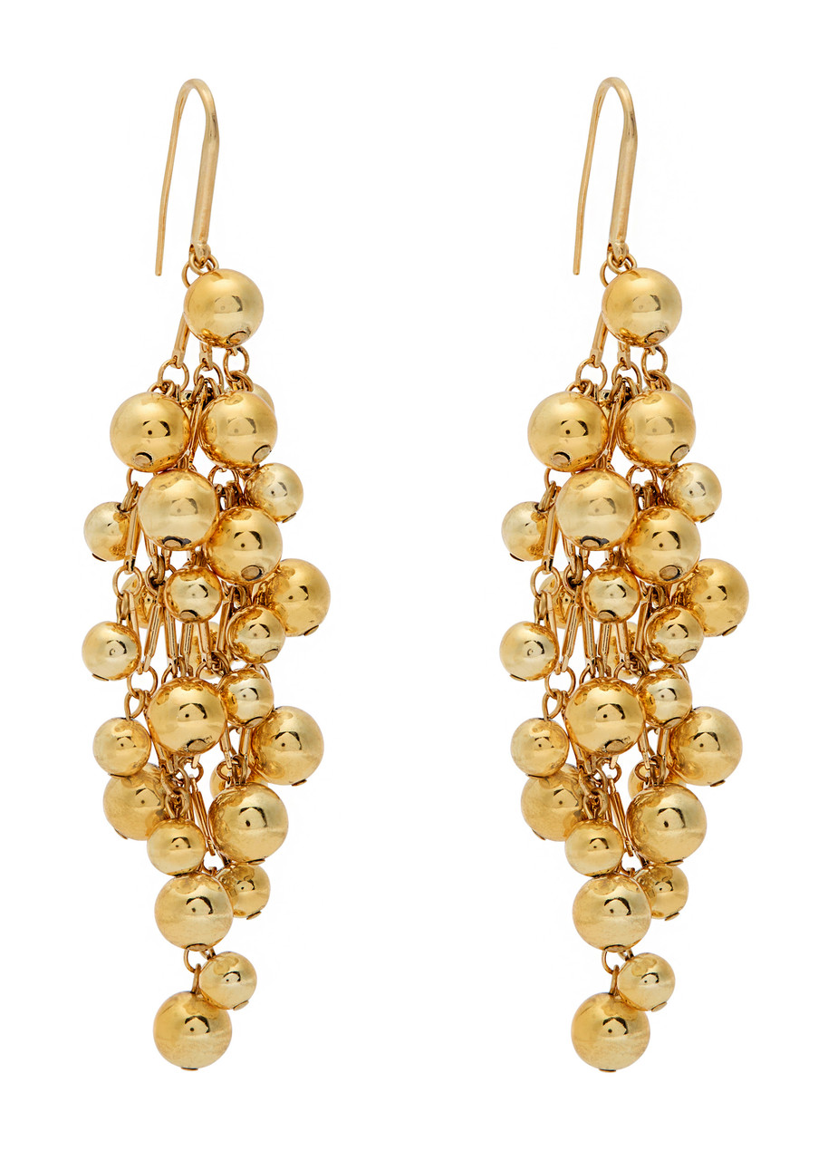 Isabel Marant Tiva Beaded Drop Earrings In Gold