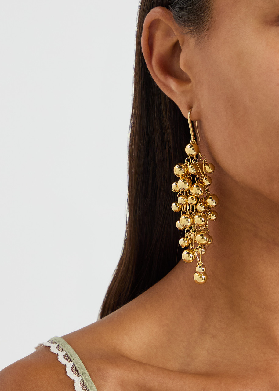Isabel Marant Tiva Beaded Drop Earrings In Gold