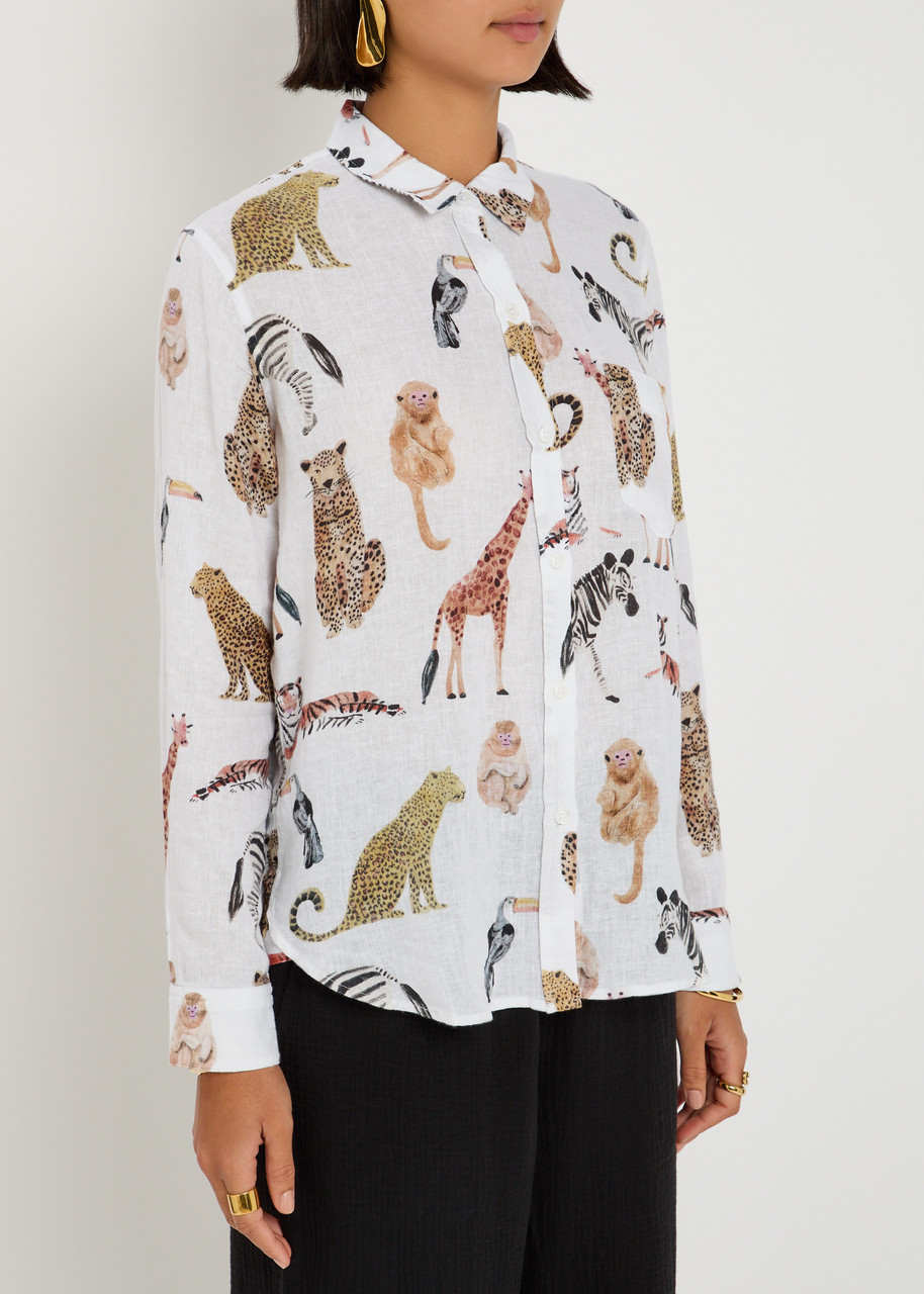 Rails Charli Printed Linen-blend Shirt In Multi
