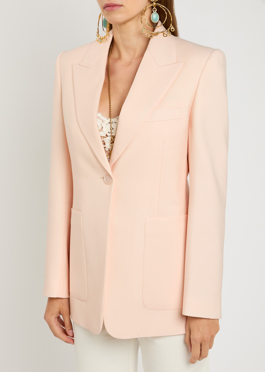 Chloé Chloe Darted Wool Blazer In Pink