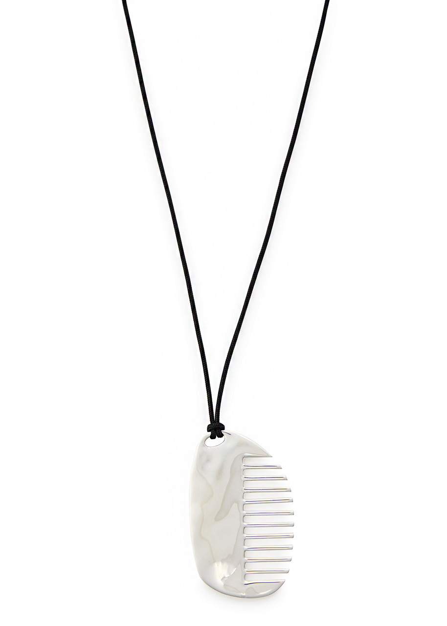 Nina Gordon Comb Sterling Silver Cord Necklace In Multi