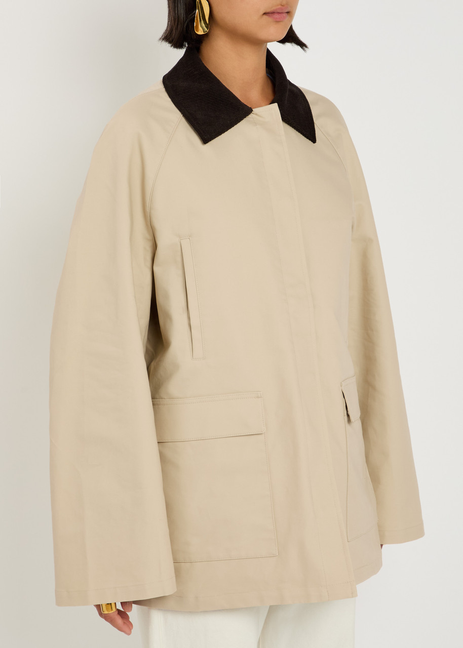Totême Toteme Summer Country Cotton Jacket In Sand