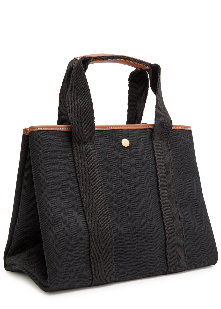 Rue De Verneiul Traversée S Verneuil Canvas Tote Bag In Black
