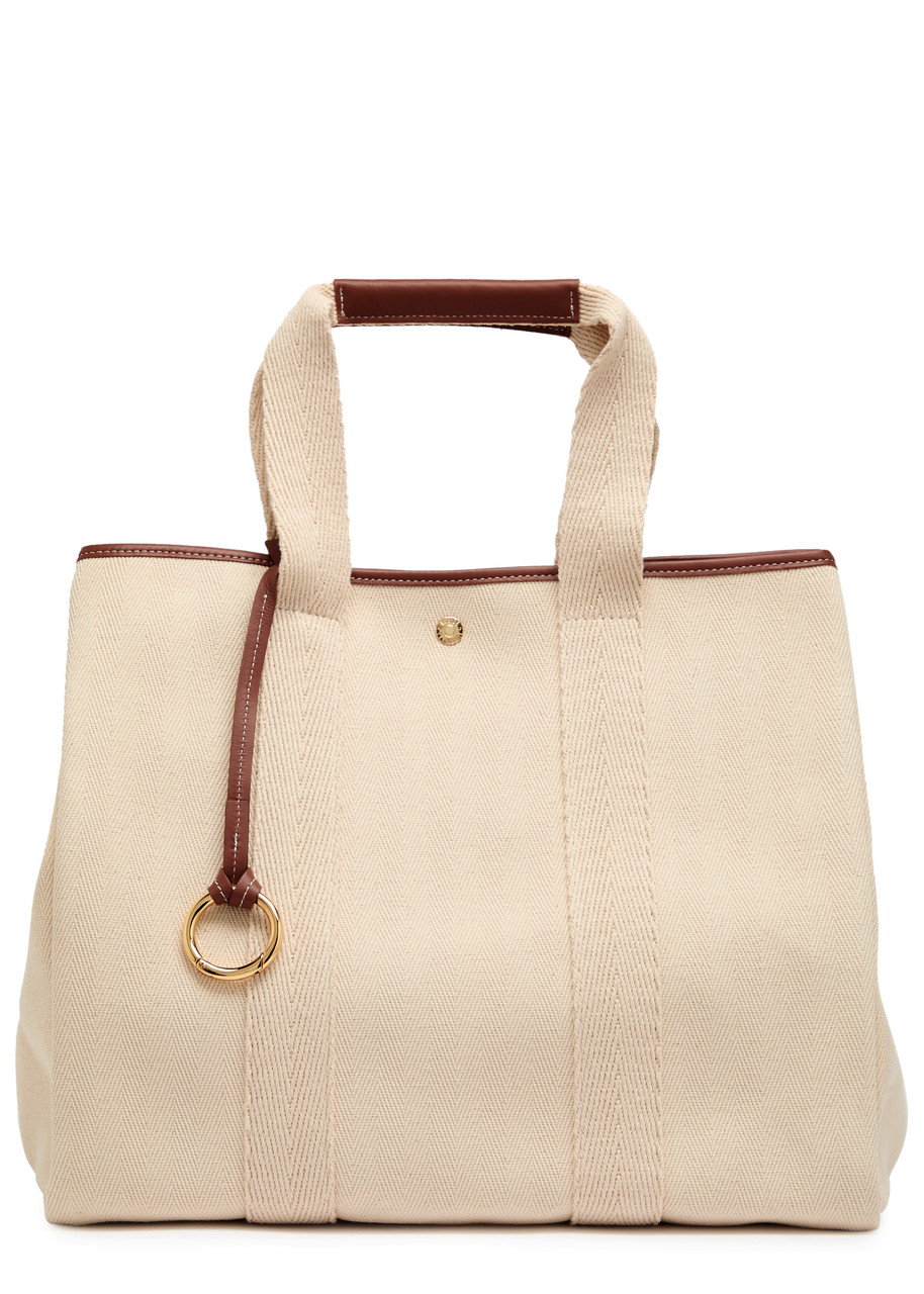 Rue De Verneiul Traversée L Verneuil Canvas Tote Bag In Brown