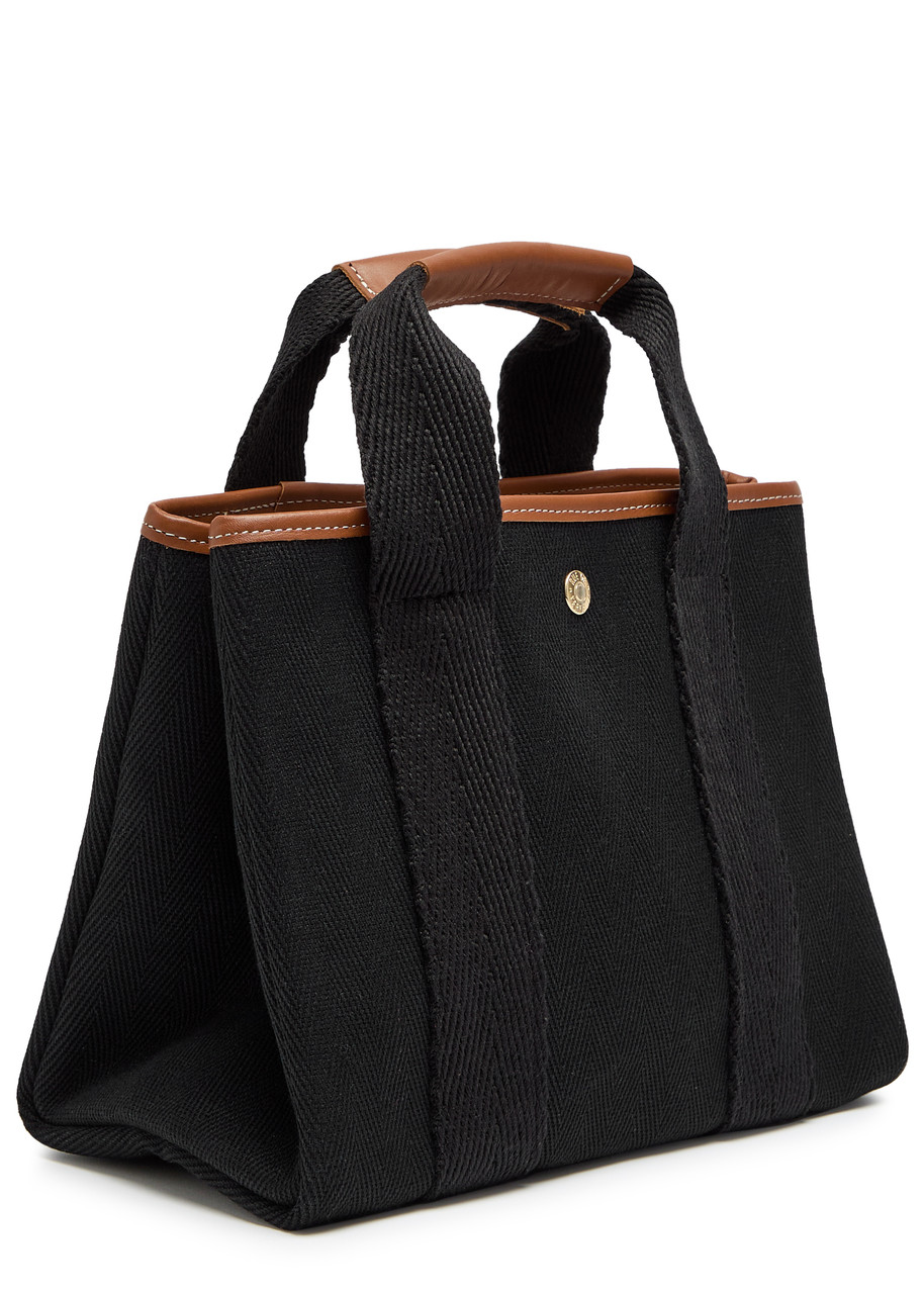 Rue De Verneiul Traversée S Verneuil Canvas Top Handle Bag In Black