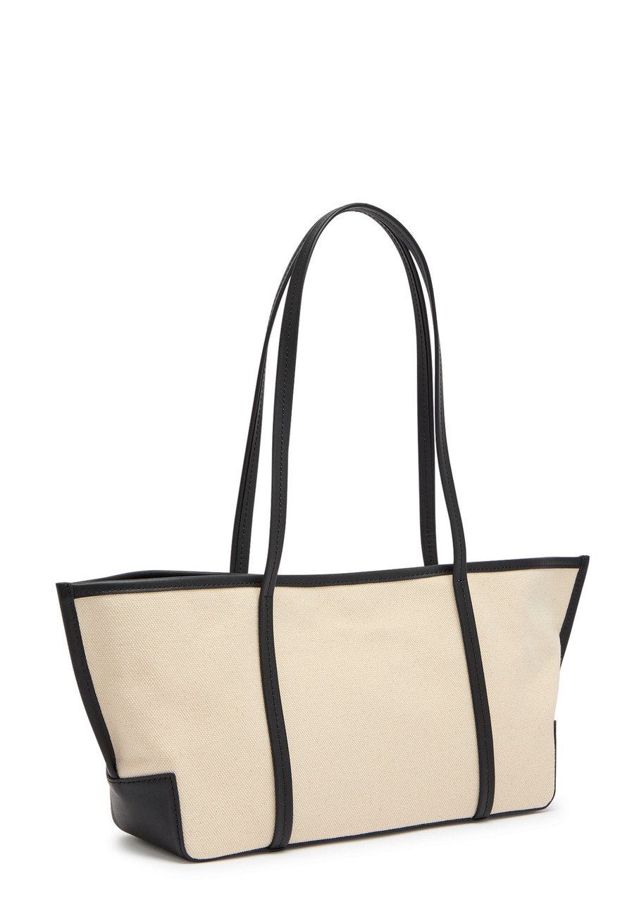 St Agni St. Agni Slim Bateau Small Canvas Tote Bag In White