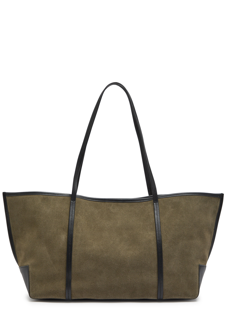 ST. Agni Bateau Large Suede Tote bag - Khaki - One Size