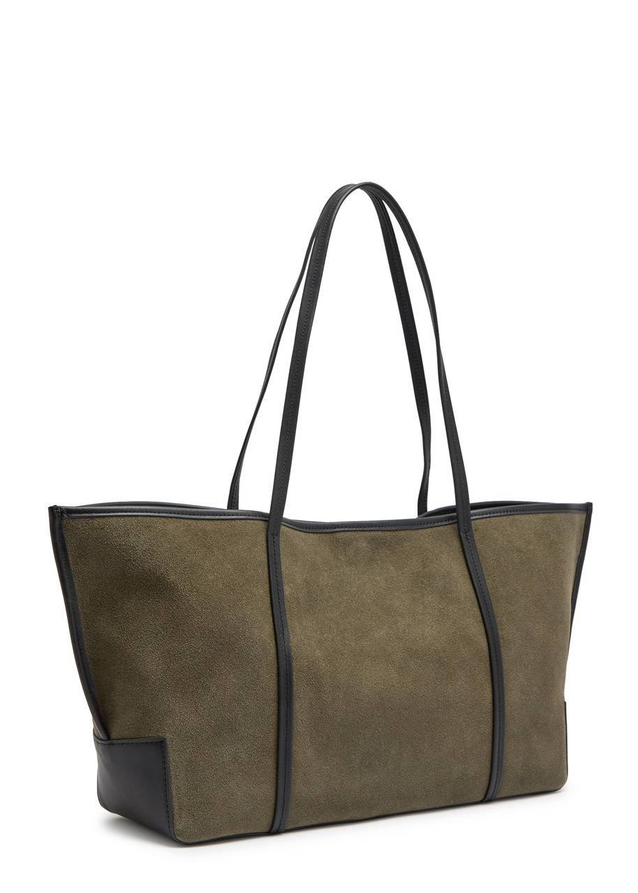St Agni St. Agni Bateau Large Suede Tote Bag In Brown