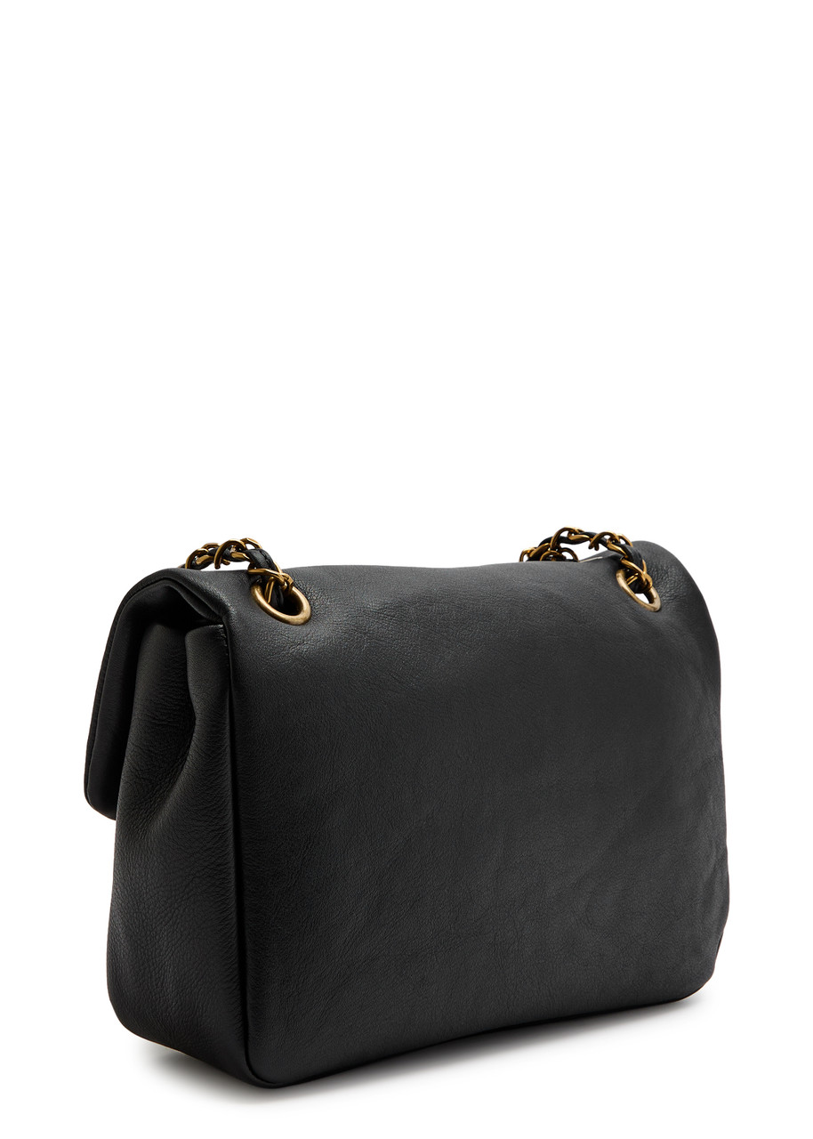 Vivienne Westwood Anita Medium Leather Shoulder Bag In Black