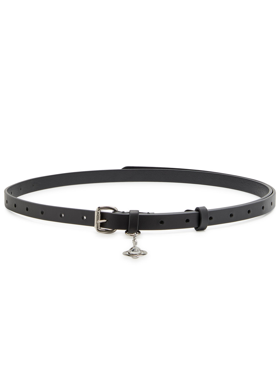 Vivienne Westwood Alex Charm Leather Belt - Black - One Size