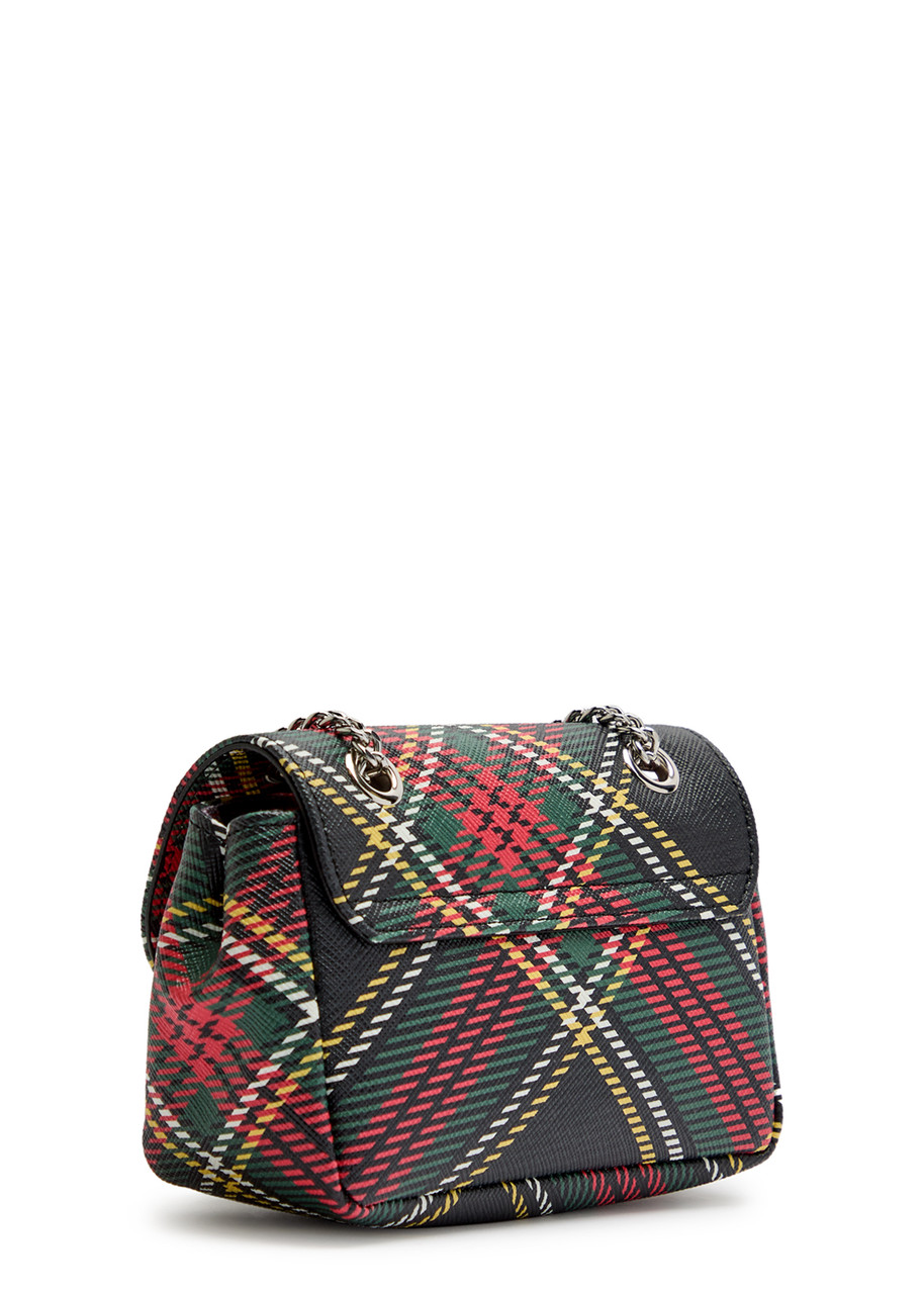 Vivienne Westwood Small Tartan Faux Leather Cross-body Bag In Multi