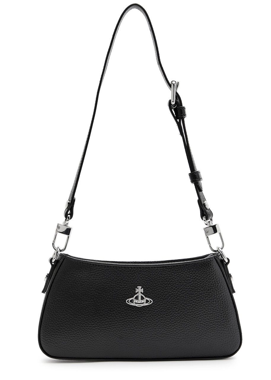 Vivienne Westwood Mens Black Tasha Leather Shoulder Phone Bag In Black