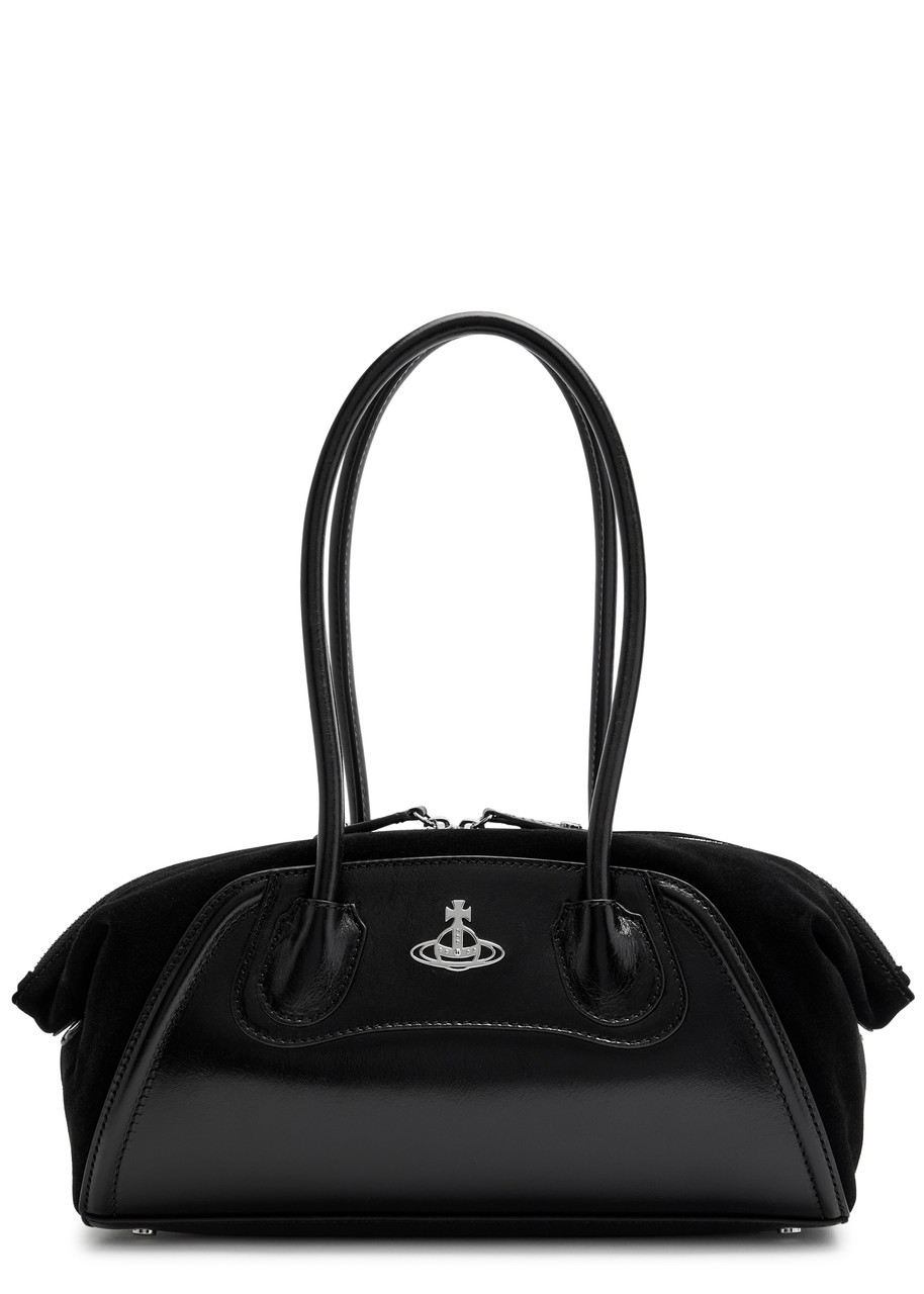 Vivienne Westwood Shirley Small Leather Holdall Bag In Black