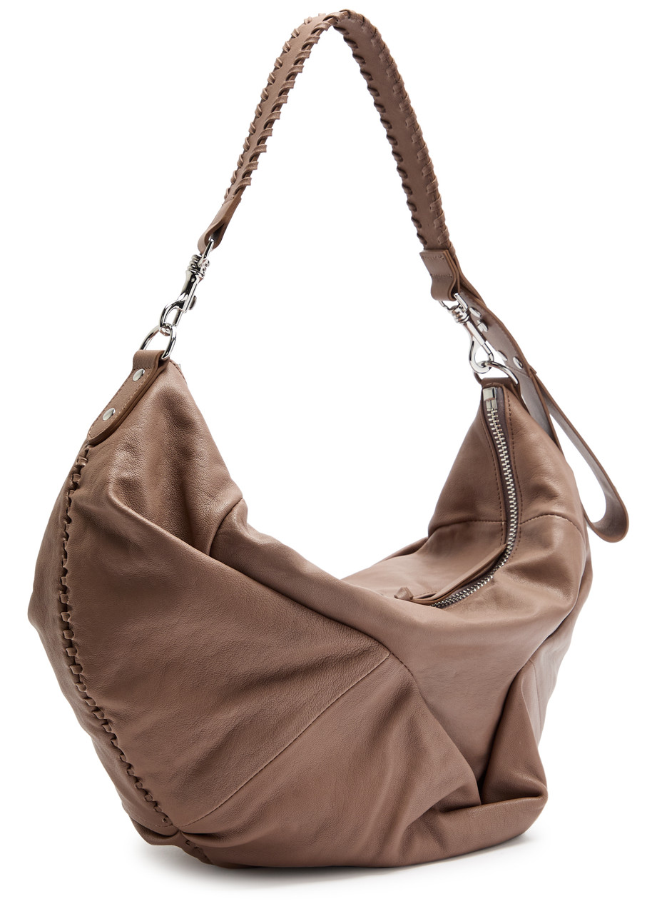 Vivienne Westwood Agnes Medium Leather Shoulder Bag In Gray