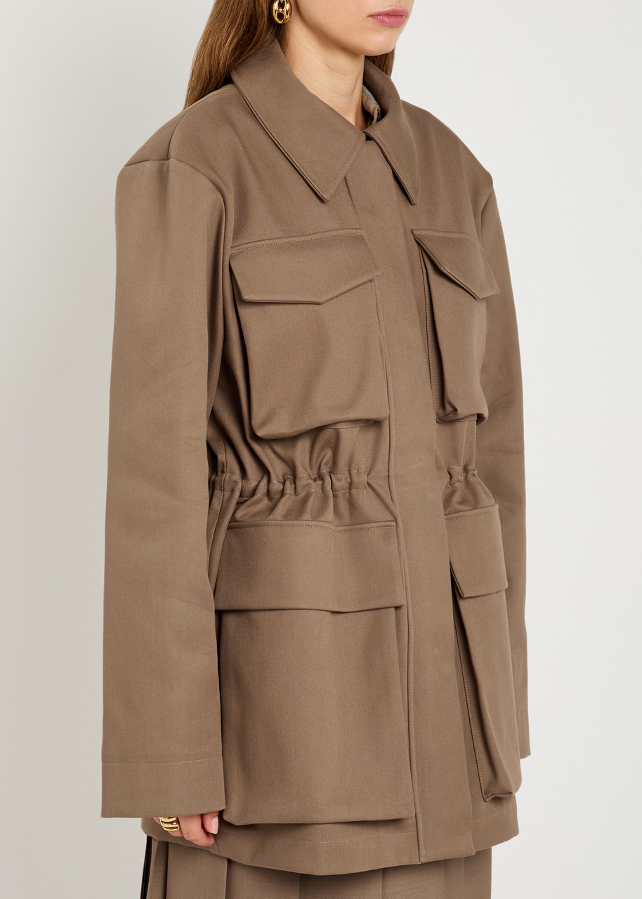 Rohe Drawstring Cotton Jacket In Sand