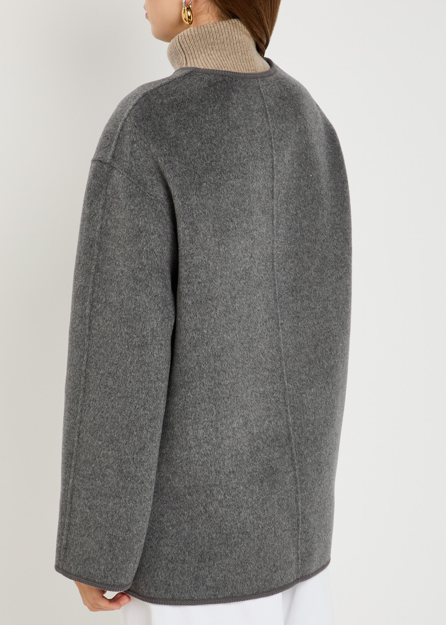  Rohe Mandarin Wool And Cashmere-blend Jacket - Grey - 36 (uk8 / S) 