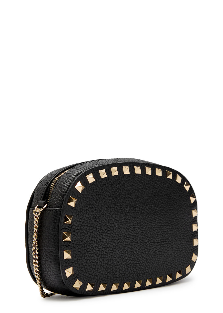 Valentino Garavani Rockstud Leather Cross-body Bag In Black