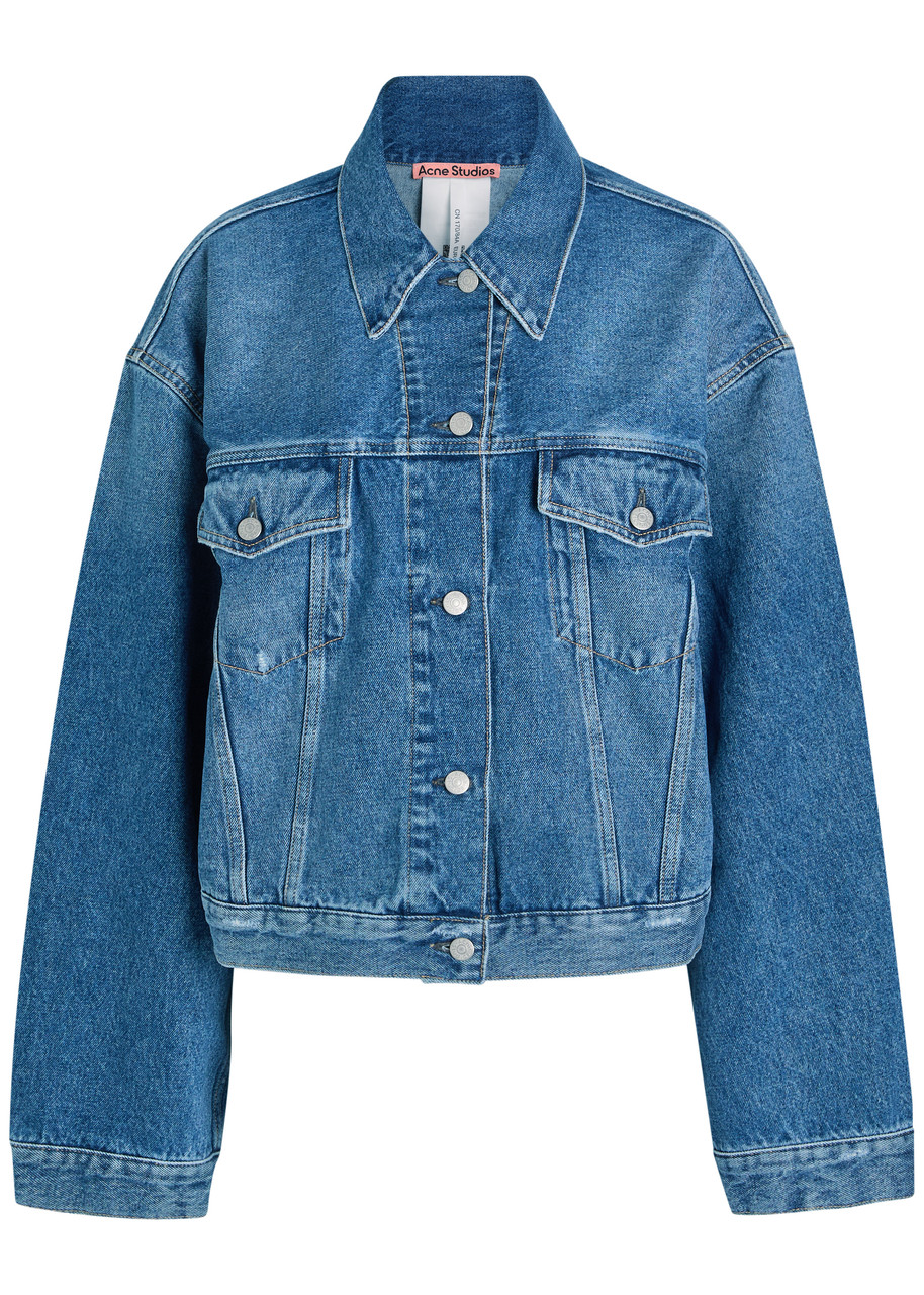 Acne Studios Darted Denim Jacket In Blue