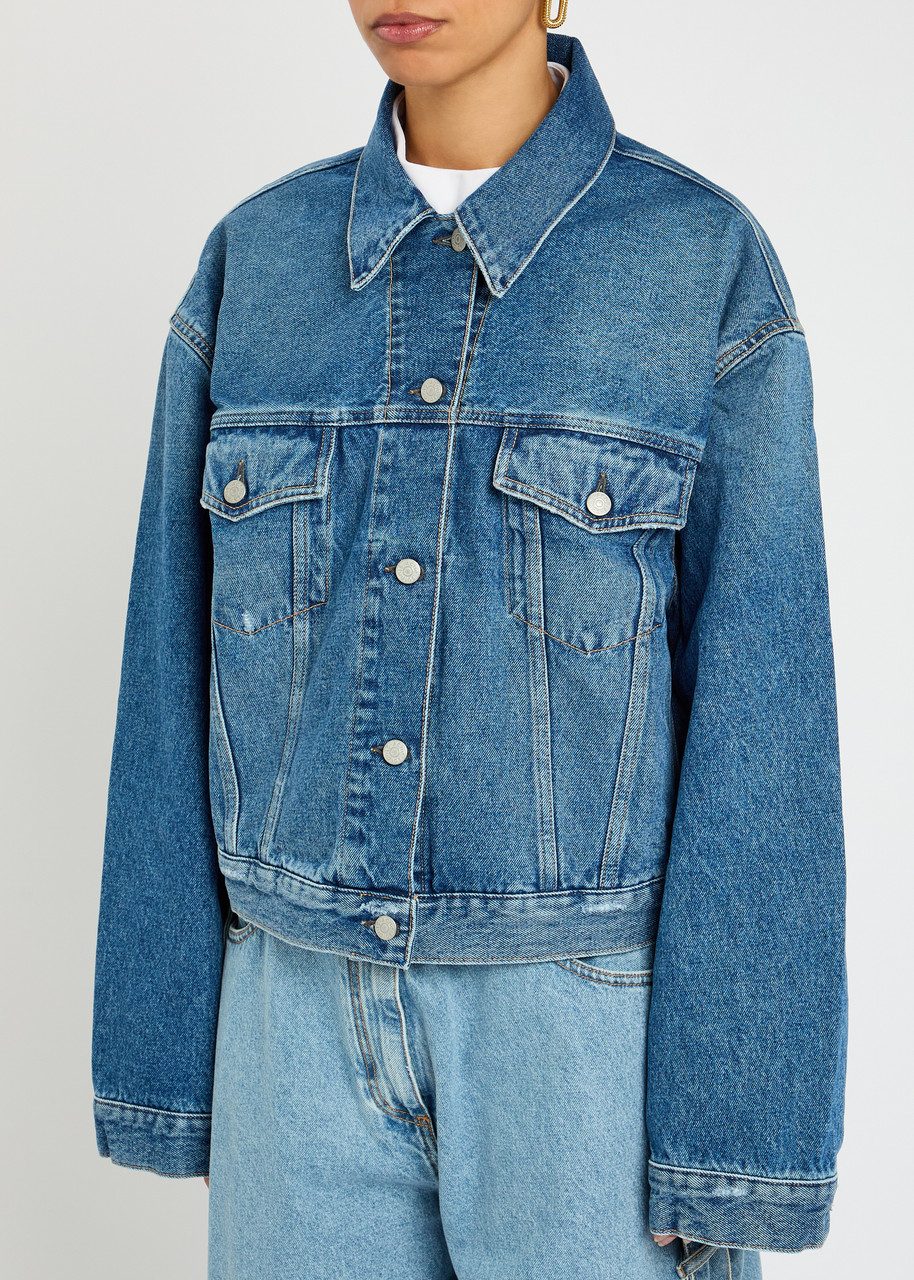 Acne Studios Darted Denim Jacket In Blue