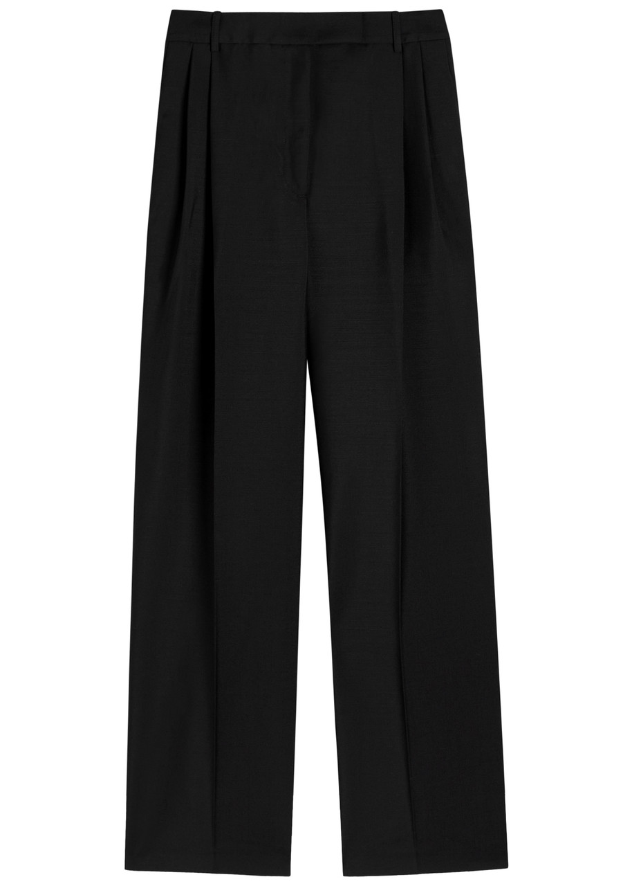 Rohe Tailored Wool-blend Trousers In Black