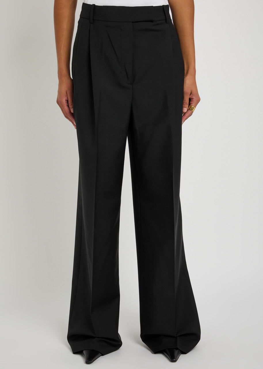 Rohe Tailored Wool-blend Trousers In Black