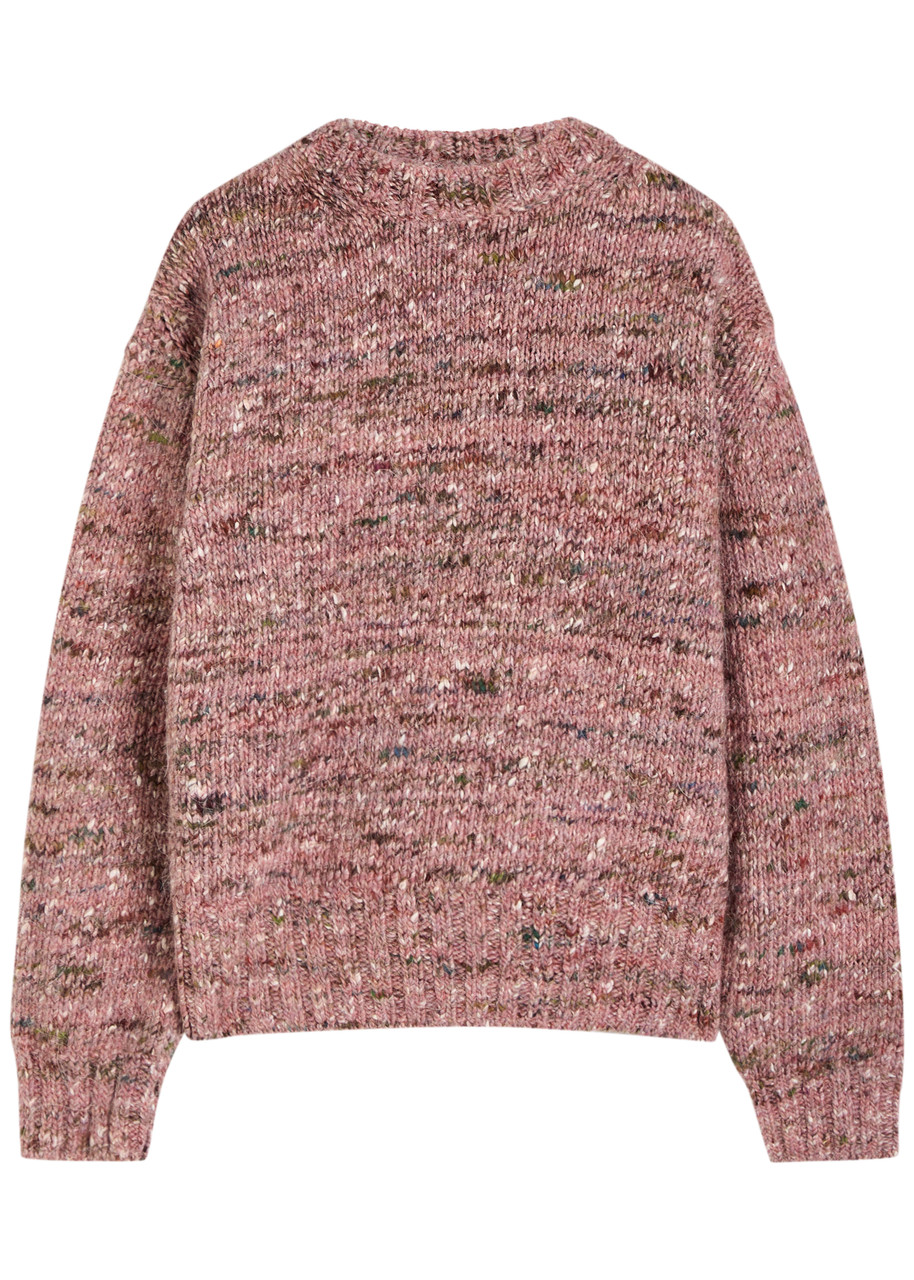 Rohe Pink Melange Crewneck Sweater In Brown