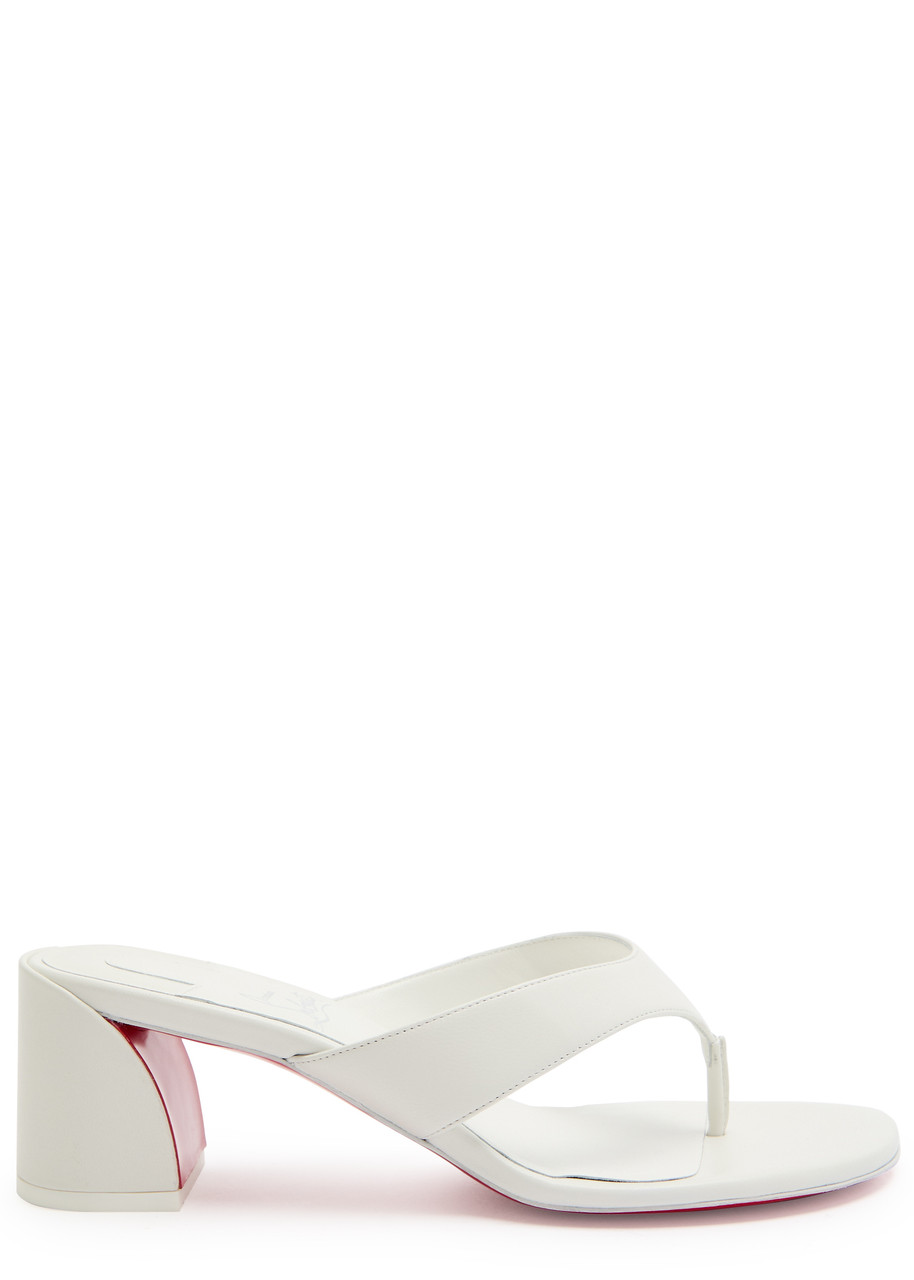 Christian Louboutin Janetonga 55 Leather Sandals - White - 40 (IT40 / UK7)