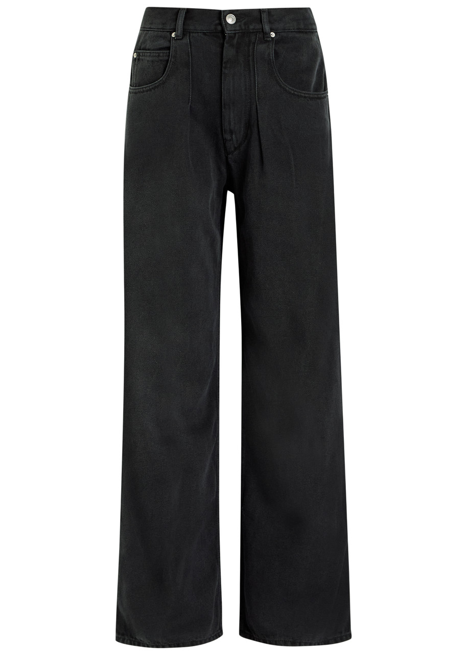 Isabel Marant Ausgeblichene Jeans Mit Falten In Black