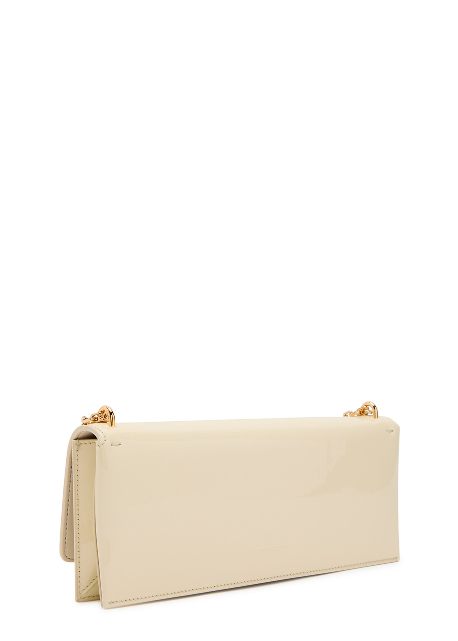 Givenchy Liquid Small Patent Leather Shoulder Bag In White