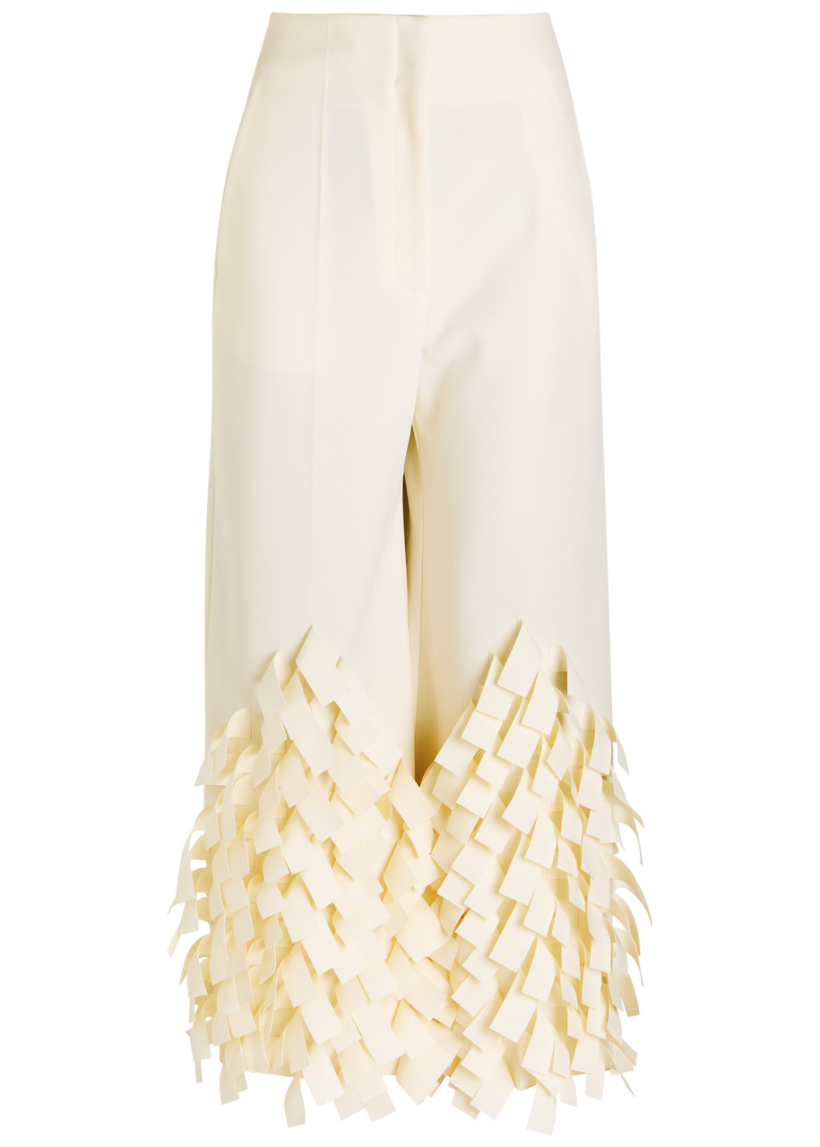 A.w.a.k.e. A.w.a.k.e Mode Laser-cut Crepe Trousers In White
