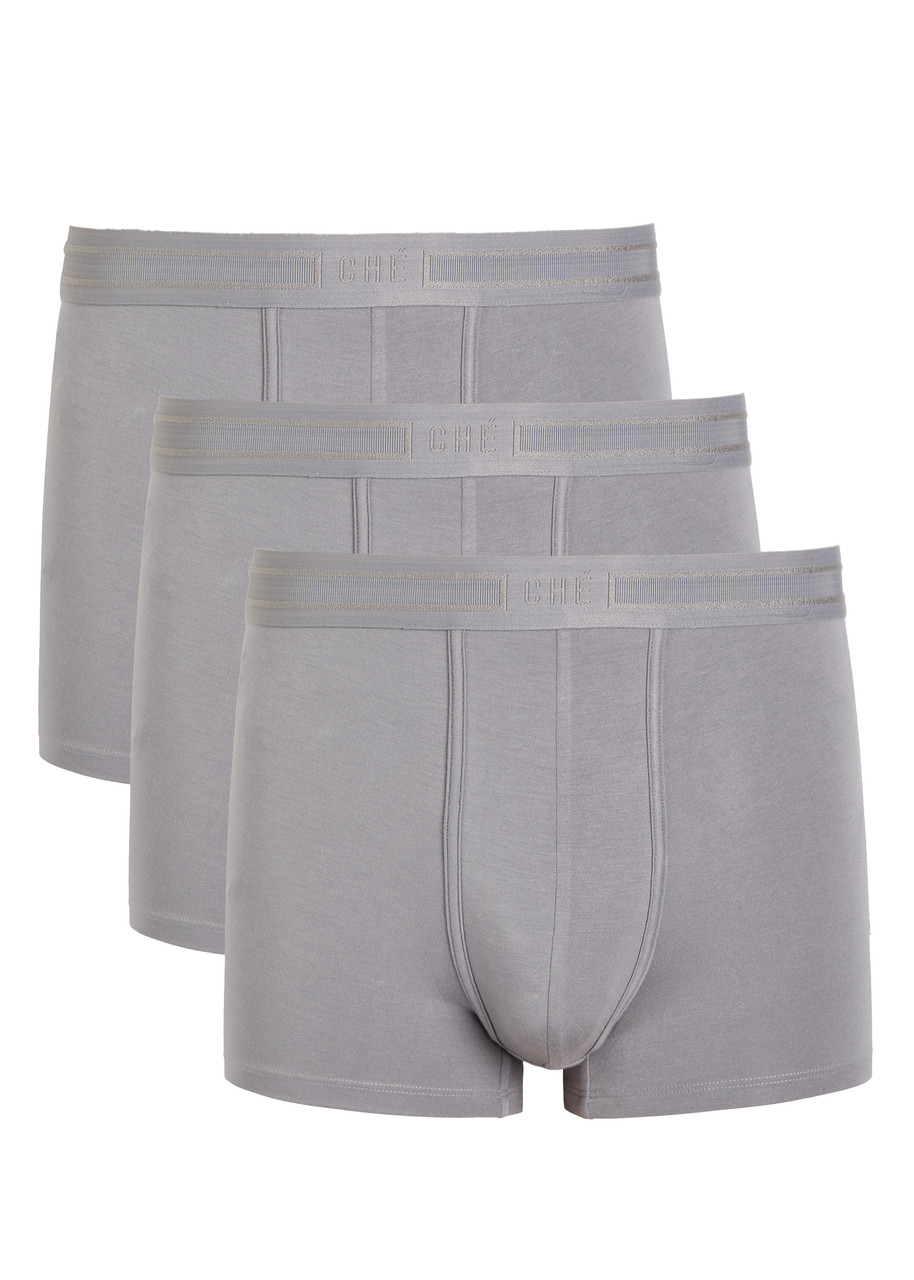 Che Logo-jacquard Stretch-jersey Trunks In Gray