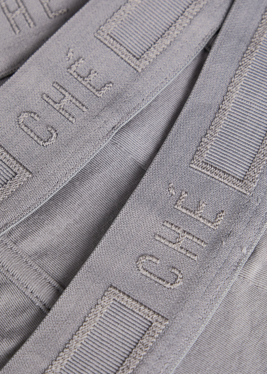 Che Logo-jacquard Stretch-jersey Trunks In Gray