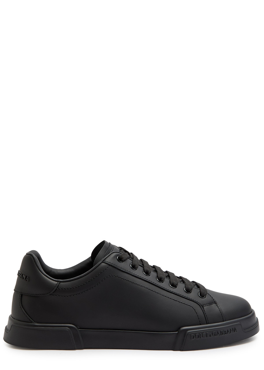 Dolce & Gabbana Portofino Leather Sneakers – Black – 45 (IT45 / UK11) Dolce & Gabbana Portofino Leather Sneakers – Black – 45 (IT45 / UK11)