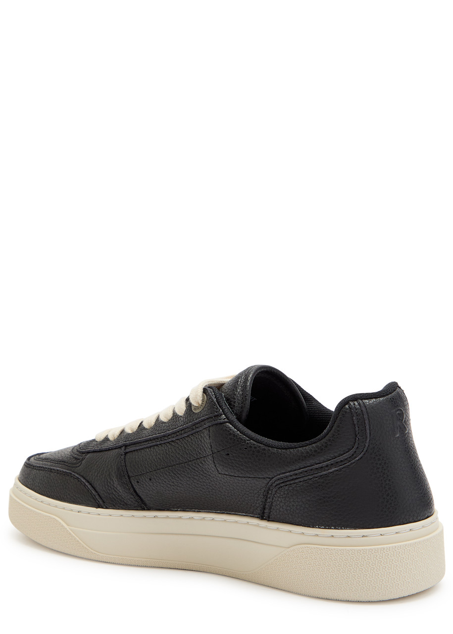Represent Initial Leather Sneakers In Black