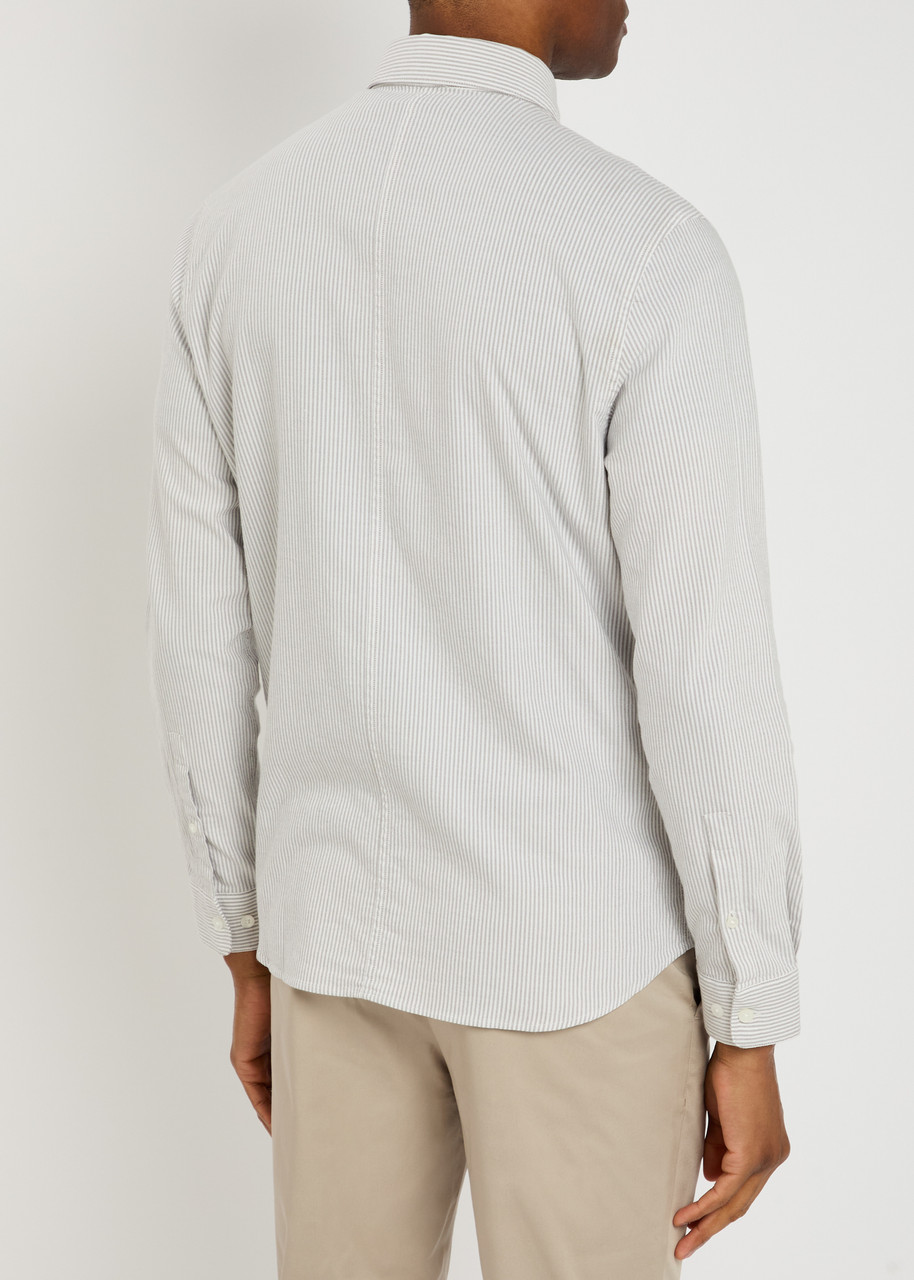  Lestrange The All Day Striped Cotton-blend Oxford Shirt - Grey - Xl 