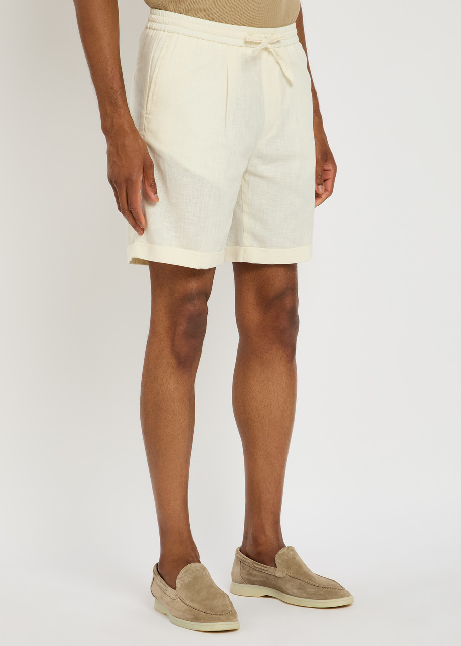 Aurélien Seaside Linen Shorts In Neutral