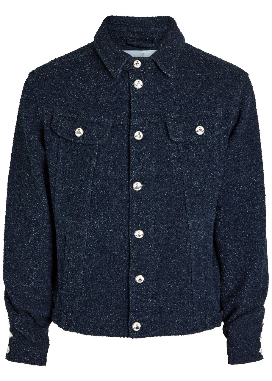 Vivienne Westwood Tailored Jacket With Pockets And Adjustable Hem In Blue