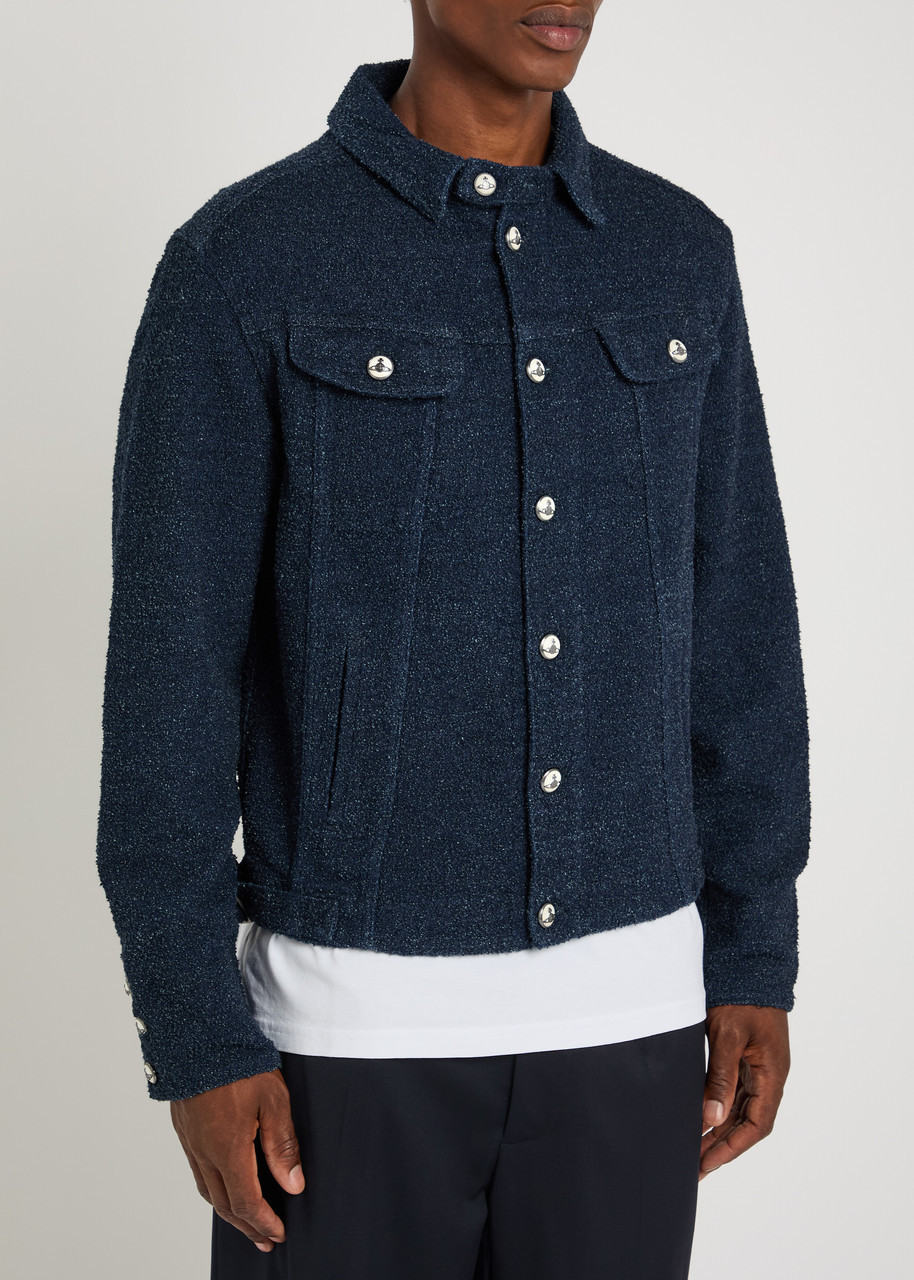 Vivienne Westwood Tailored Jacket With Pockets And Adjustable Hem In Blue