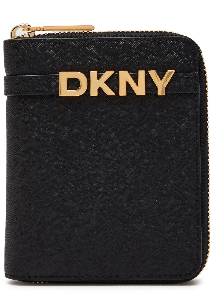 Dkny Avril Saffiano Leather Wallet In Black