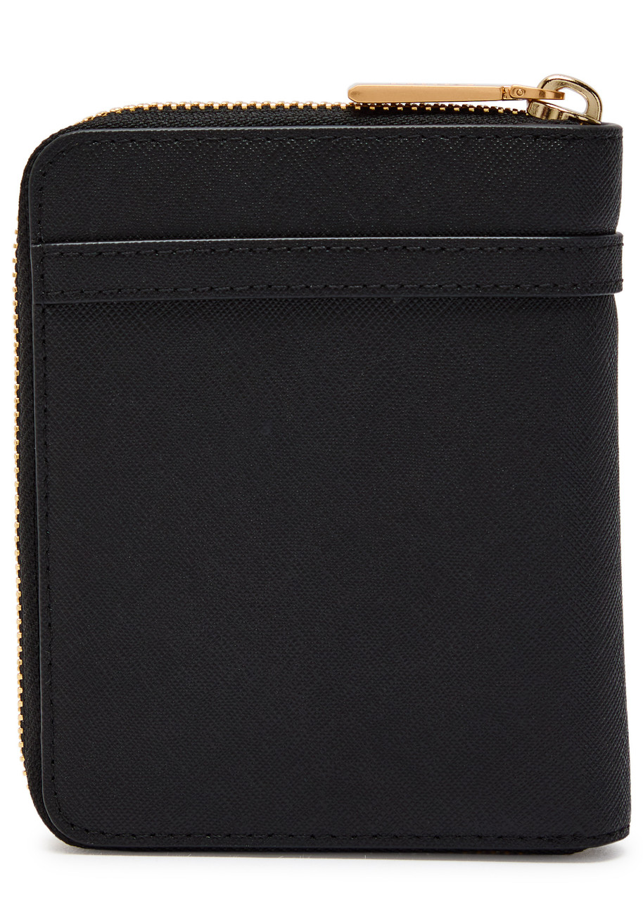 Dkny Avril Saffiano Leather Wallet In Black