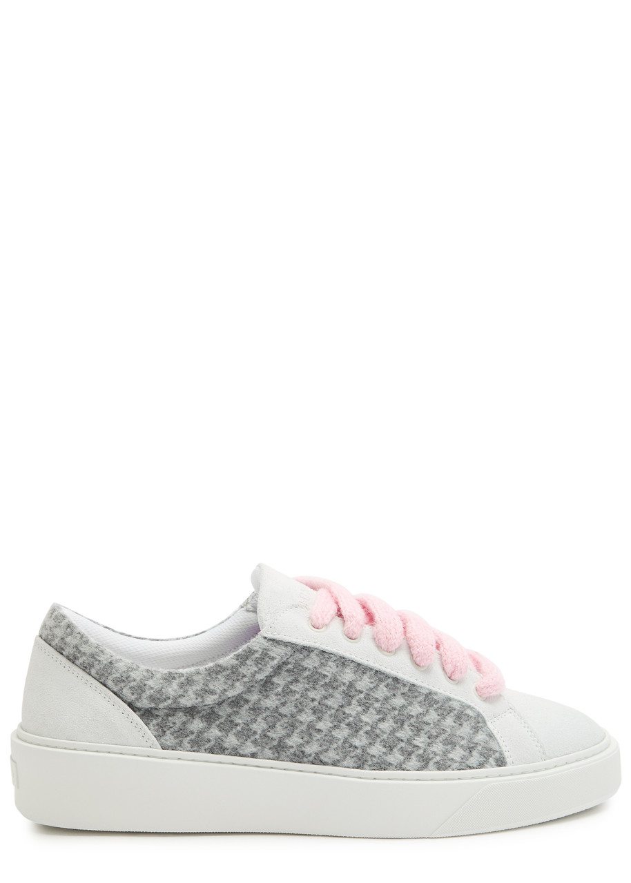 Numeris Signet Candy Floss Suede Sneakers In Gray