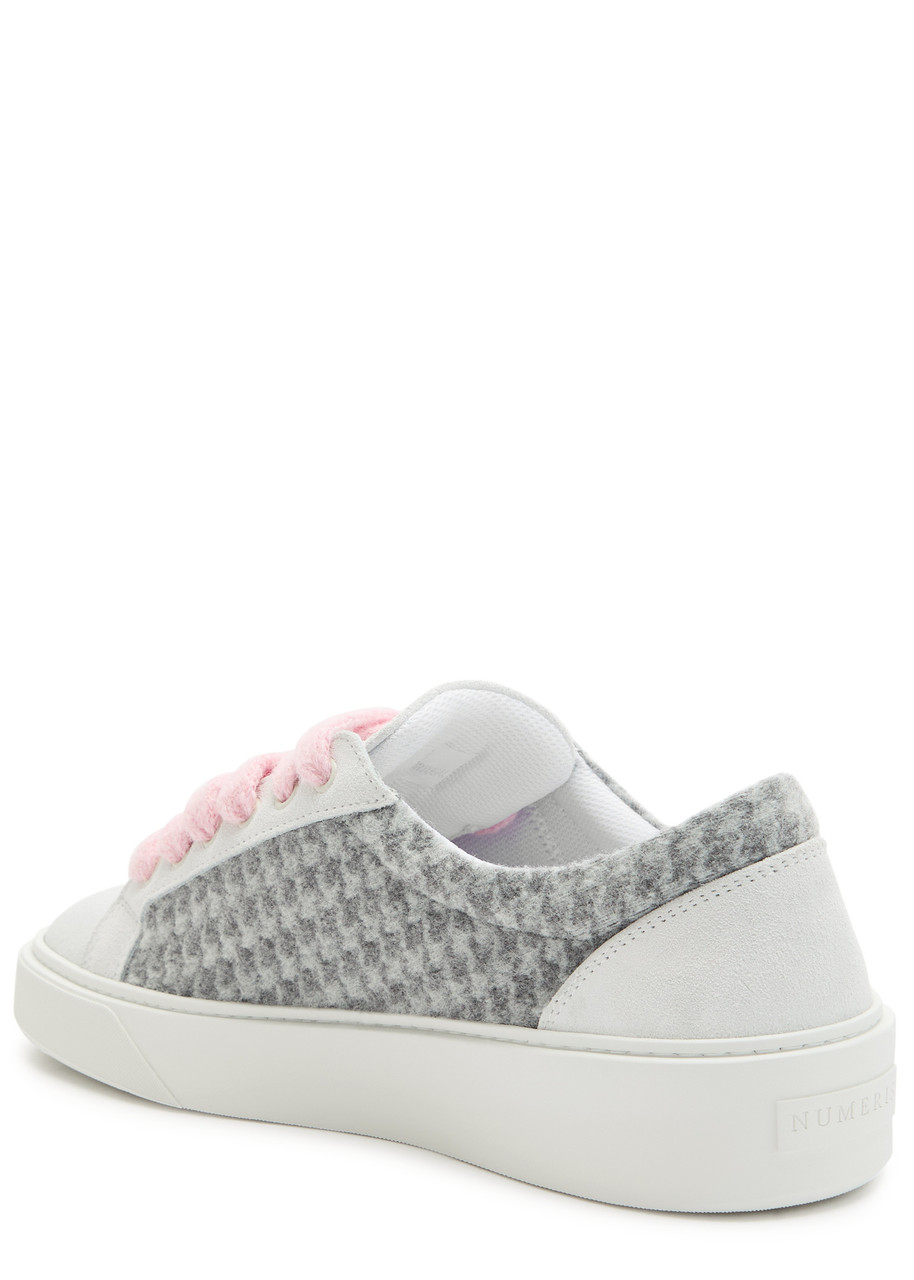 Numeris Signet Candy Floss Suede Sneakers In Gray