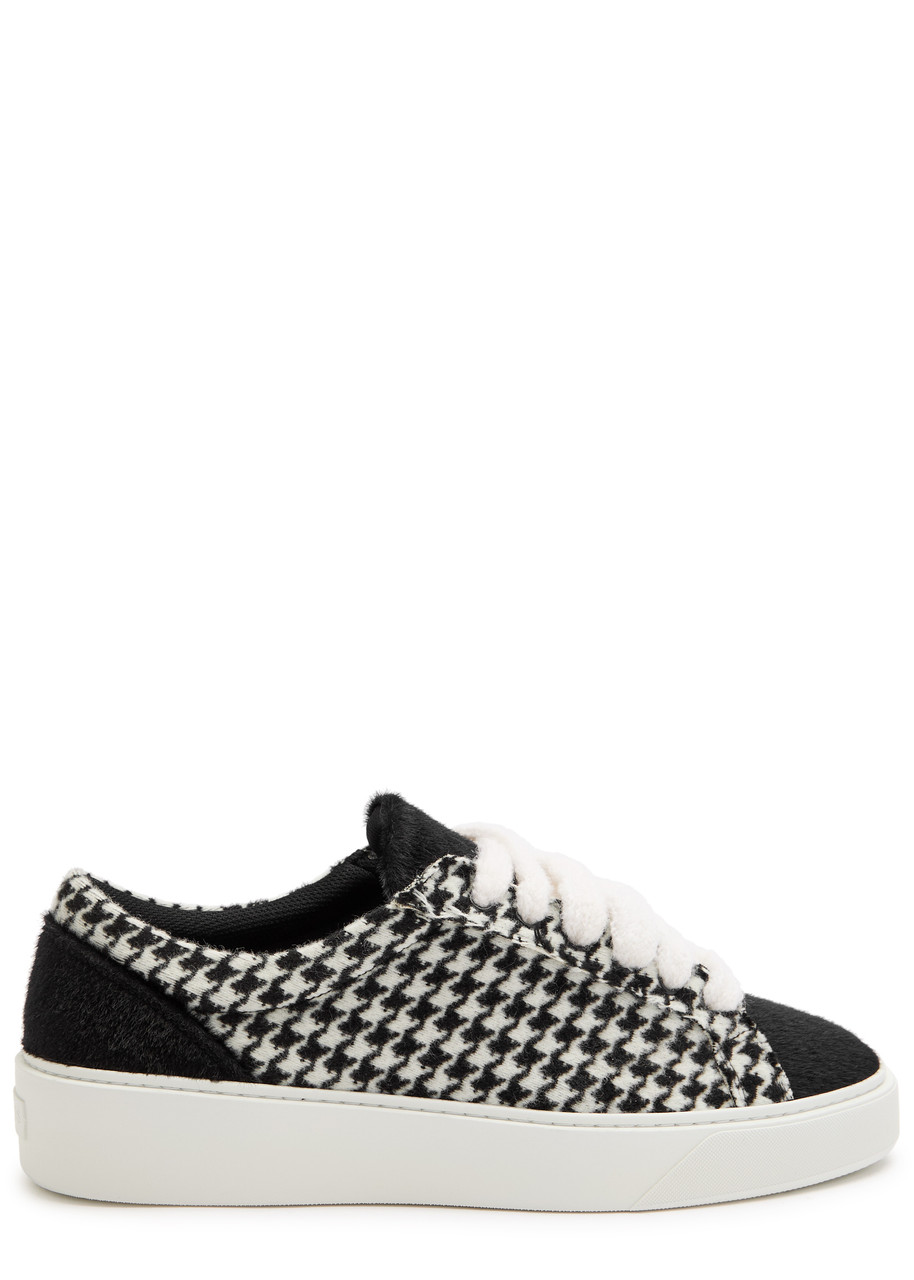 Numeris Signet Liquorice Houndstooth Sneakers In Multi