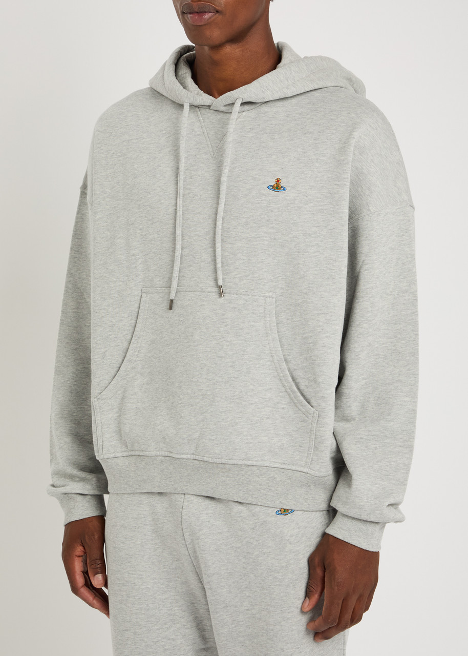 【関税&送料込】Vivienne Westwood Grey Cotton Ashton Sweatsh Vivienne Westwood Ashton Logo Hooded Cotton Sweatshirt In