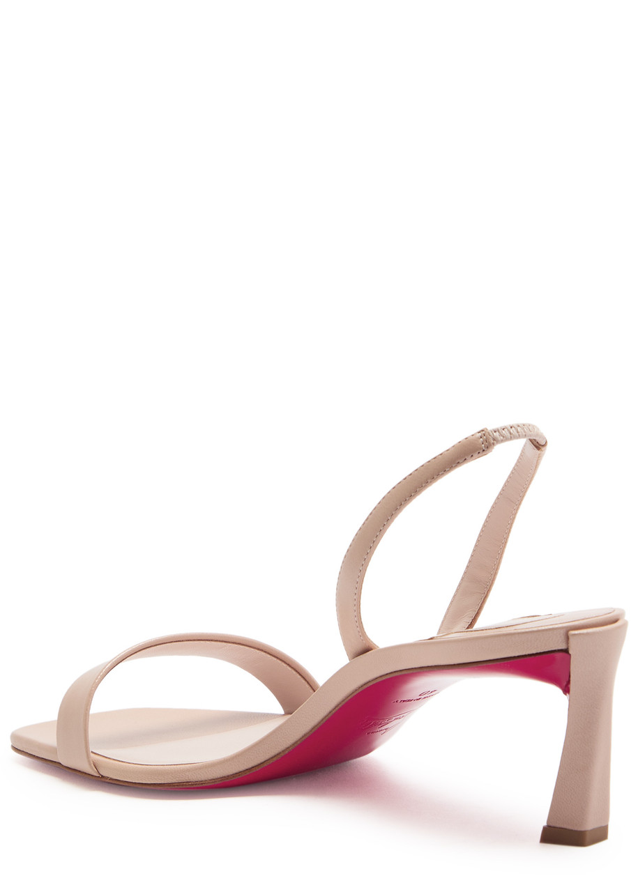 Christian Louboutin Condora 55 Leather Slingback Sandals In Brown