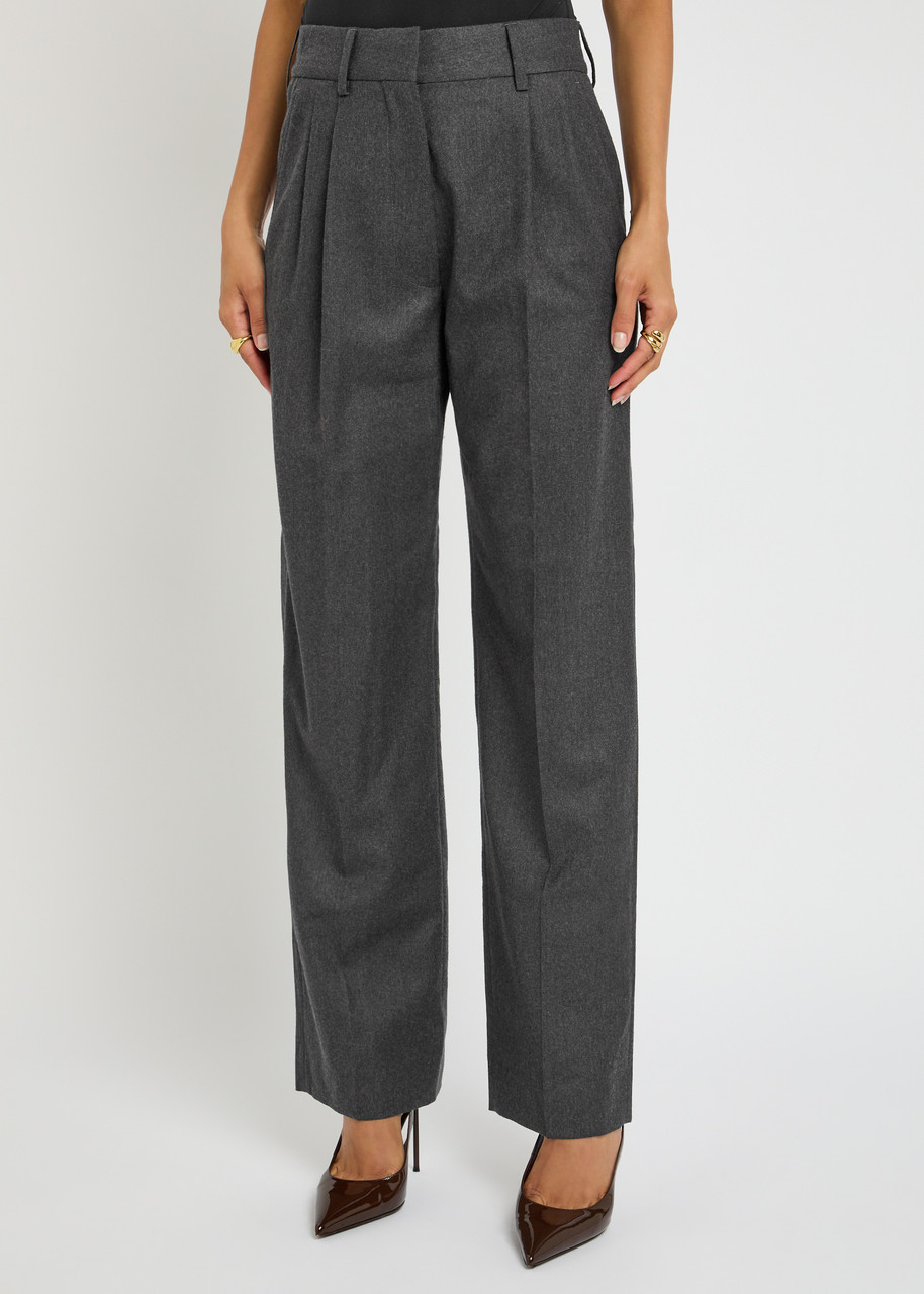 Blazé Milano Blaze Milano Fox Wool Trousers In Gray