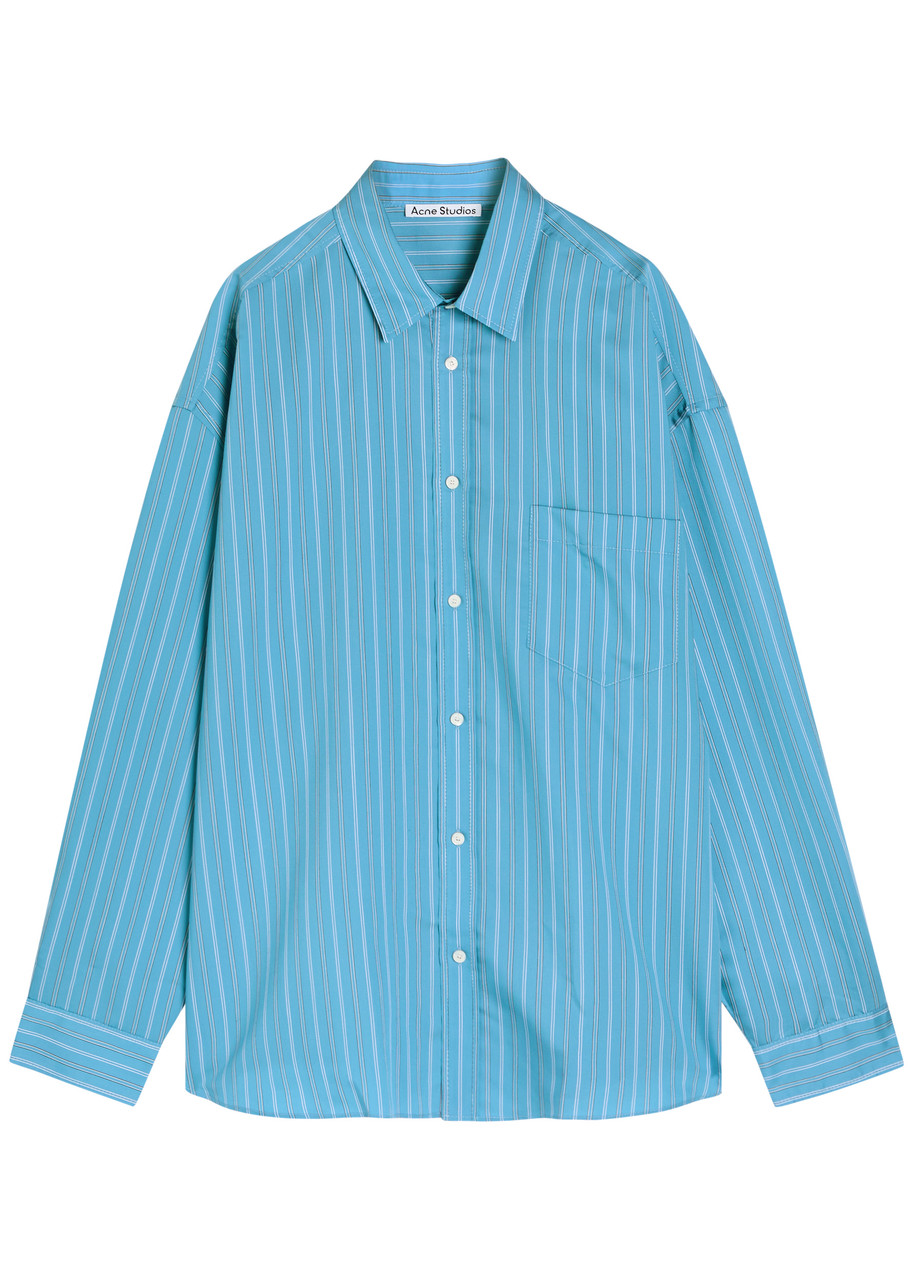 Acne Studios Striped Lyocell-blend Shirt – Blue – 50 (IT50 / L) Acne Studios Striped Lyocell-blend Shirt – Blue – 50 (IT50 / L)