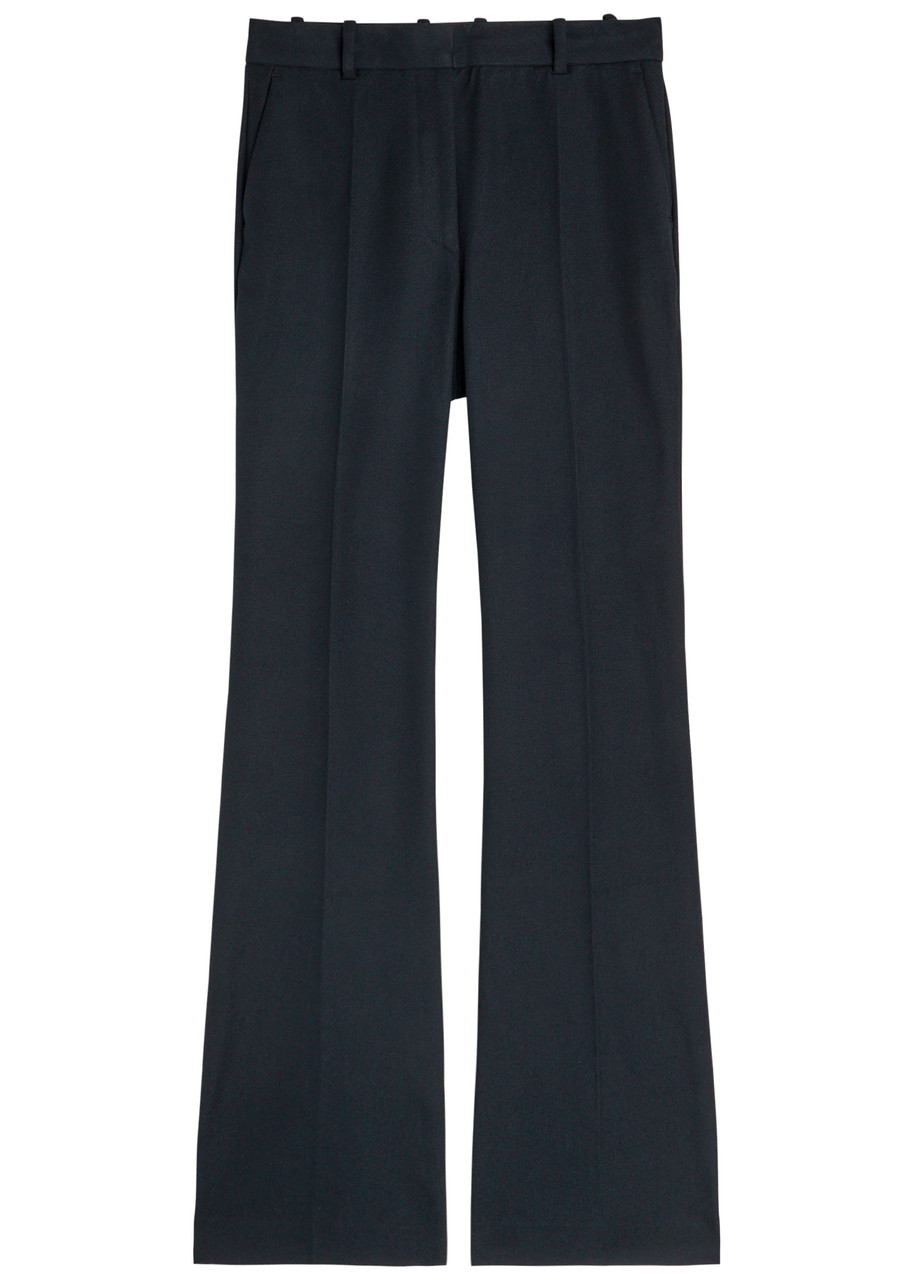 Joseph Womens Black Tafira Mid-rise Slim-fit Stretch-cotton Trousers In Black
